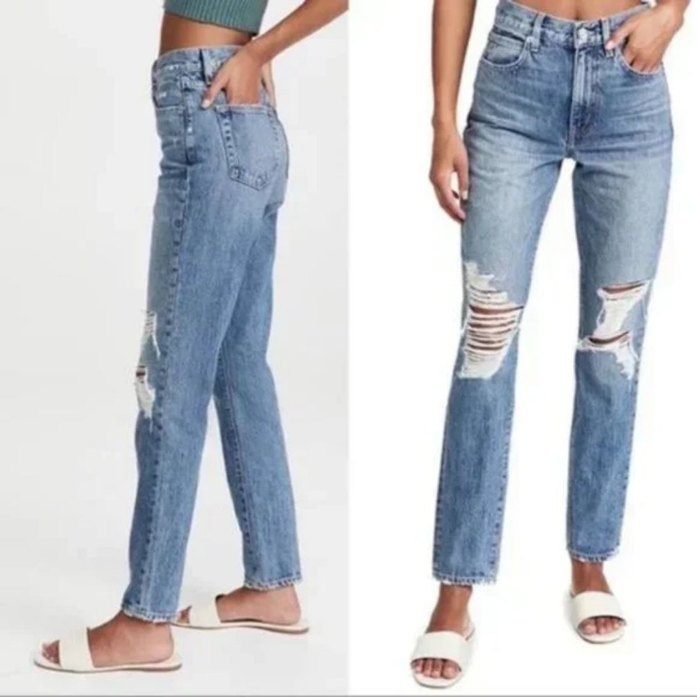 Women’s SLVRLAKE Roxy After the Storm Blue Distressed Denim Jeans 29